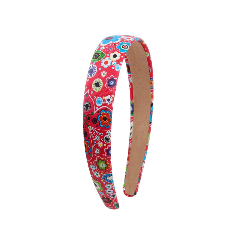 Flower Headbands Kids Women Hairbands Solid Ethnic Headpieces Halloween Easter