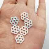 Opal Flower Pendant for Girls, 11x12mm, 7 Holes, Synthetic Opal