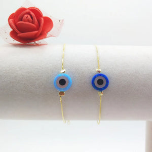 10mm Opal Evil Eye 925 Silver Bracelet