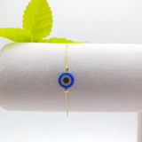 10mm Opal Evil Eye 925 Silver Bracelet