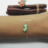 5.6x13mm NJ Opal Synthetic Jersey Fire Opal Bracelet 925 Sterling Silver