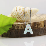 Letter Y Synthetic Opal Pendant Necklace for Women