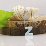 Letter Y Synthetic Opal Pendant Necklace for Women