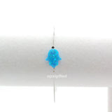 Opal Bracelet 925 Sterling Silver Hamsa Hand Mix Colors 11*13mm