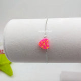 Romantic 10mm Synthetic Opal Heart Bracelet - Women's Opal Stone Bracelet