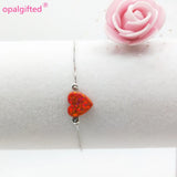 Romantic 10mm Synthetic Opal Heart Bracelet - Women's Opal Stone Bracelet