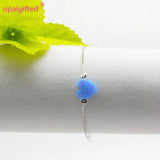 Romantic 10mm Synthetic Opal Heart Bracelet - Women's Opal Stone Bracelet
