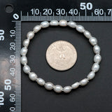 Freshwater Pearl Stretch Bracelet, Beaded Minimalist Bracelets