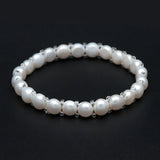 Freshwater Pearl Stretch Bracelet, Beaded Minimalist Bracelets