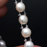 Freshwater Pearl Stretch Bracelet, Beaded Minimalist Bracelets
