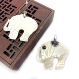 Freshwater Shell Elephant Pendant Necklace DIY Jewelry Making