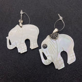 Freshwater Shell Elephant Pendant Necklace DIY Jewelry Making