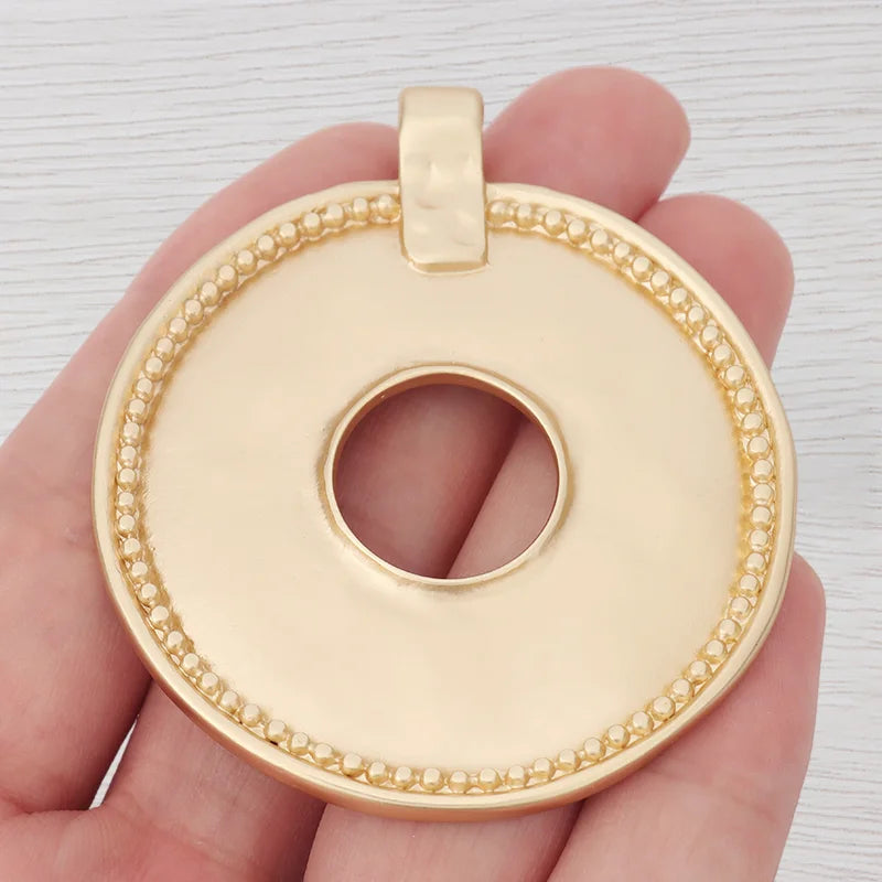 Boho Round Medallion Charms for Necklace Making