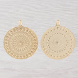 Boho Round Medallion Charms for Necklace Making
