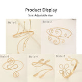 Bohemian Butterfly Leaf Arm Cuff Bracelet Metal Hollow Out Retro Body Bracelet
