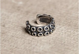 925 Sterling Silver Octopus Foot Clip Ear Earrings