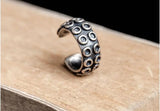 925 Sterling Silver Octopus Foot Clip Ear Earrings