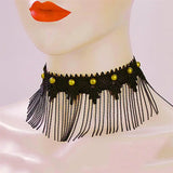 Halloween Choker Necklace Gothic Style Tassel Clavicle Necklace