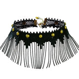 Halloween Choker Necklace Gothic Style Tassel Clavicle Necklace