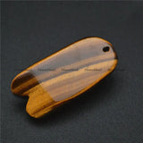 Good Tiger Eye Carved Insect Cicada Shape Gemstone Pendant for Necklace Making