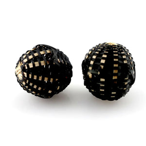 Wooden Rattan Ball Pendants for DIY Jewelry Making