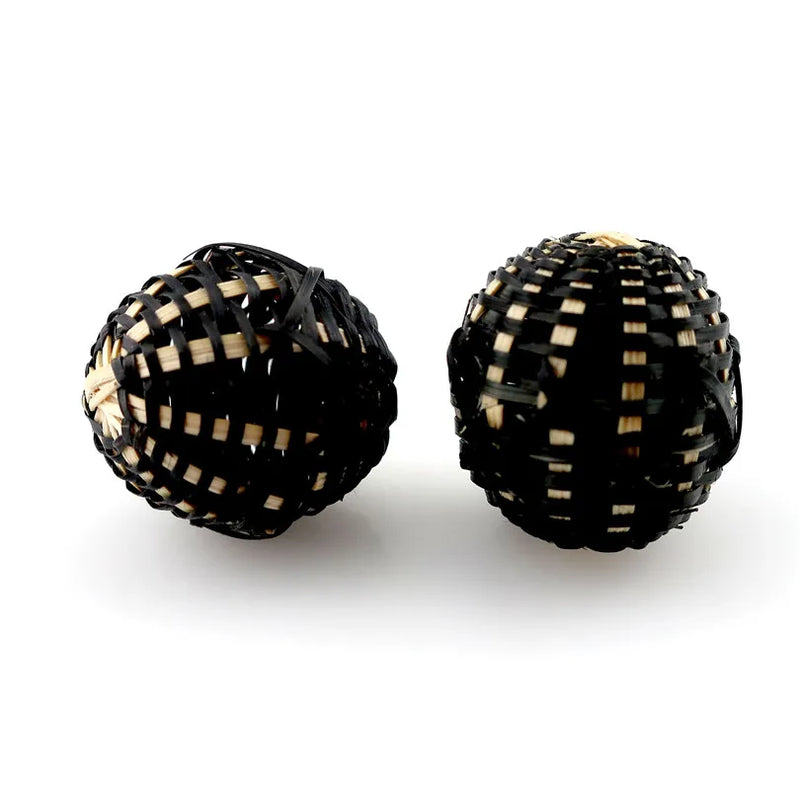 Wooden Rattan Ball Pendants for DIY Jewelry Making