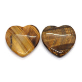 1pc Heart Shaped Ring Cabochons Natural Semi-precious Stone Pendants