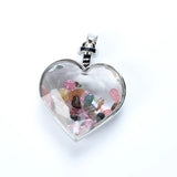 Heart Wish Lucky Bottle Reiki Pendulum Pendant Natural Stone Charms