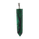 Hexagonal Malachite Opal Turquoise Crystal Pendant DIY Necklace
