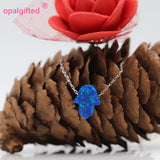 Hamsa Opal Necklace 925 Silver Synthetic Opal op27 fire Royal Opal Necklace