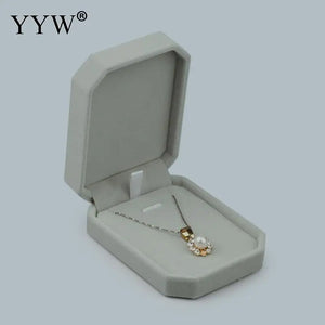 Gray High Velvet Jewelry Box For Bracelet Ring Necklace Pendant