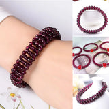 Natural Garnet Crystal Bracelet Women's Vintage Ethnic Jewelry