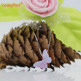 OP58 Fire Pink Opal Butterfly Necklace with 925 Sterling Silver