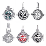 Hollow Cage Filigree Box Diffuser Necklace Locket Pendant