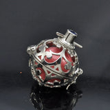Hollow Cage Filigree Box Diffuser Necklace Locket Pendant