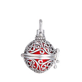 Hollow Cage Filigree Box Diffuser Necklace Locket Pendant