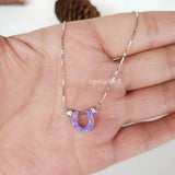 Synthetic Opal Horse Shoe Bracelet 10mm with 925 Sterling Silver Jewelry