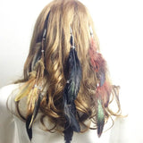 Indian Style Feather Hair Pin Headdress Bohemian Hairclips