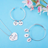 Metal Stamps Cuboid Heart Pattern Platinum 64.5mm