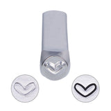 Metal Stamps Cuboid Heart Pattern Platinum 64.5mm