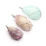 3 Color Crystal Natural Stone Pendants DIY Necklace Bracelet Earrings