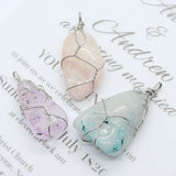 3 Color Crystal Natural Stone Pendants DIY Necklace Bracelet Earrings