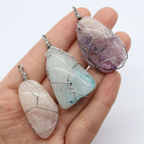 3 Color Crystal Natural Stone Pendants DIY Necklace Bracelet Earrings