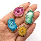 Natural Semi-precious Stone Pendants for DIY Jewelry Making 11 Colors