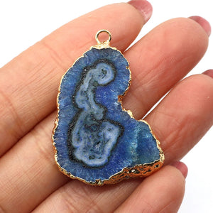 Natural Semi-precious Stone Pendants for DIY Jewelry Making 11 Colors