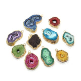 Natural Semi-precious Stone Pendants for DIY Jewelry Making 11 Colors