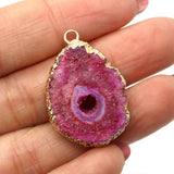 Natural Semi-precious Stone Pendants for DIY Jewelry Making 11 Colors