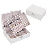 Double Layers Jewelry Organizer Box Jewelry Holder Case Display Storage