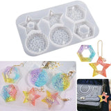 Resin Epoxy Mold Diamond Star Heart Round Silicone Mold DIY Wax Casting Mould