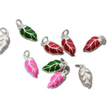 925 Sterling Silver Cubic Leaf Charms 3D Silver Pendants DIY Jewelry Fittings